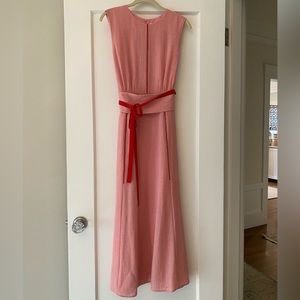 Cefinn Pink Sleeveless Midi Dress with detachable belt